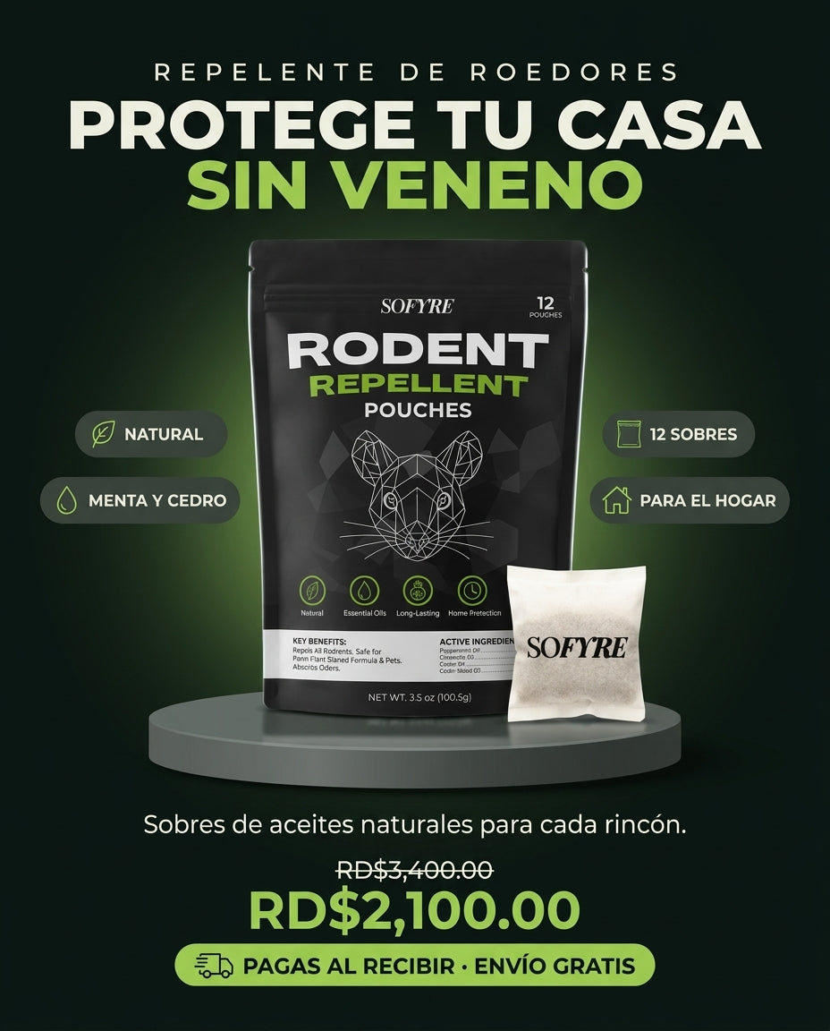 SoFyre Repelente de Roedores — 12 Sobres