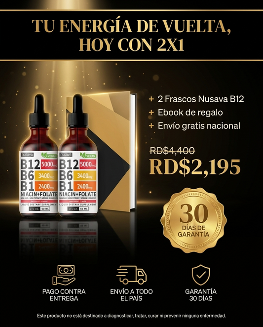 2x1 B12 Sublingual Para Energía Inmediata
