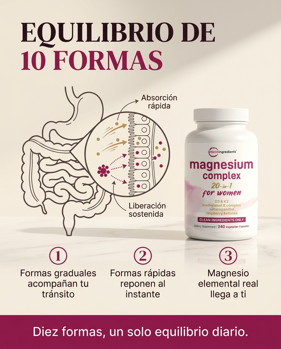 Magnesium Complex: Energía, Sueño y Digestión en Equilibrio